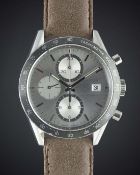 A GENTLEMAN'S STAINLESS STEEL TAG HEUER CARRERA CHRONOGRAPH WRIST WATCH CIRCA 2000s, REF. CV2011