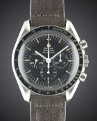 A GENTLEMAN'S STAINLESS STEEL OMEGA SPEEDMASTER PROFESSIONAL CHRONOGRAPH WRIST WATCH CIRCA 1970,