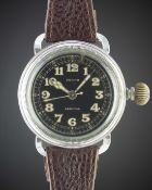 A RARE GENTLEMAN'S ZENITH SPECIAL PILOTS WRIST WATCH CIRCA 1930s Movement: Manual wind, swan neck