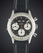 A GENTLEMAN'S STAINLESS STEEL WAKMANN TRIPLE CALENDAR CHRONOGRAPH WRIST WATCH CIRCA 1960s, REF. 71.