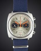 A GENTLEMAN'S STAINLESS STEEL BREITLING DATORA CHRONOGRAPH WRIST WATCH CIRCA 1969, REF. 2030