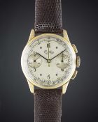 A GENTLEMAN'S 18K SOLID GOLD BREITLING PREMIER CHRONOGRAPH WRIST WATCH CIRCA 1945, REF. 789
