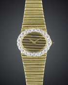 A FINE LADIES 18K SOLID GOLD & DIAMOND CHOPARD BRACELET WATCH CIRCA 1980s, REF. 5052 1  Movement: