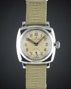 A RARE GENTLEMAN'S STAINLESS STEEL ROLEX SPORT WRIST WATCH CIRCA 1940 Movement: Manual wind,