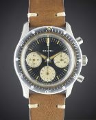 A RARE GENTLEMAN'S STAINLESS STEEL ZENITH DIVERS CHRONOGRAPH WRIST WATCH CIRCA 1969, REF. A277