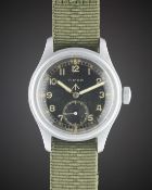 A GENTLEMAN'S STAINLESS STEEL BRITISH MILITARY TIMOR W.W.W. WRIST WATCH CIRCA 1940s, PART OF THE 