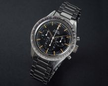 A VERY RARE GENTLEMAN'S STAINLESS STEEL OMEGA SPEEDMASTER CHRONOGRAPH BRACELET WATCH CIRCA 1963,