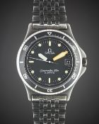 A GENTLEMAN'S PVD COATED OMEGA SEAMASTER 120M QUARTZ BRACELET WATCH CIRCA 1983, REF. 1960230 /