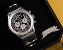 A GENTLEMAN'S STAINLESS STEEL BREITLING COSMONAUTE 