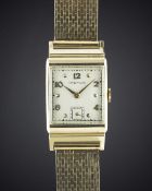 A GENTLEMAN'S 14K SOLID GOLD TIFFANY & CO BRACELET WATCH CIRCA 1950 Movement: 19J, manual wind, cal.