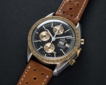 A VERY RARE GENTLEMAN'S STEEL & GOLD OMEGA SPEEDMASTER PROFESSIONAL 