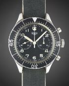A GENTLEMAN'S STAINLESS STEEL GERMAN MILITARY HEUER 