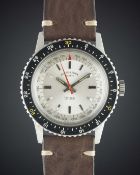 A GENTLEMAN'S STAINLESS STEEL FAVRE LEUBA BIVOUAC ALTIMETER BAROMETER WRIST WATCH CIRCA 1960s,