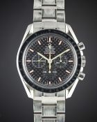 A GENTLEMAN'S STAINLESS STEEL OMEGA SPEEDMASTER RACING CHRONOGRAPH BRACELET WATCH DATED 2007, REF.