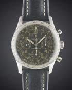 A VERY RARE GENTLEMAN'S STAINLESS STEEL BREITLING NAVITIMER CHRONOGRAPH WRIST WATCH CIRCA 1955, 