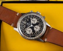 A RARE GENTLEMAN'S STAINLESS STEEL BREITLING COSMONAUTE CHRONOGRAPH WRIST WATCH CIRCA 1969, REF. 809