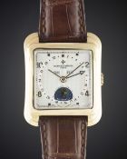 A FINE & RARE GENTLEMAN'S 18K SOLID ROSE GOLD VACHERON CONSTANTIN TOLEDO TRIPLE CALENDAR MOONPHASE