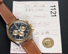 A RARE GENTLEMAN'S STEEL & GOLD OMEGA SPEEDMASTER PROFESSIONAL 