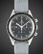 A GENTLEMAN'S STAINLESS STEEL OMEGA SPEEDMASTER 