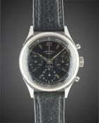 A GENTLEMAN'S STAINLESS STEEL ROTARY CHRONOGRAPH WRIST WATCH CIRCA 1960s, REF. 155 72 WITH GLOSS