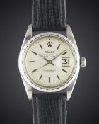 A GENTLEMAN'S STAINLESS STEEL ROLEX OYSTER PERPETUAL DATEJUST WRIST WATCH CIRCA 1955, REF. 6305 2