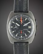 A GENTLEMAN'S PVD COATED HEUER CARRERA AUTOMATIC CHRONOGRAPH WRIST WATCH CIRCA 1980s, REF. 510.511