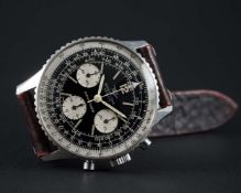 A GENTLEMAN'S STAINLESS STEEL BREITLING NAVITIMER CHRONOGRAPH WRIST WATCH CIRCA 1966, REF. 806