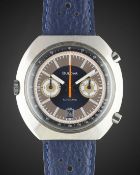 A GENTLEMAN'S STAINLESS STEEL BULOVA AUTOMATIC CHRONOGRAPH WRIST WATCH  CIRCA 1975, REF. 7081-1