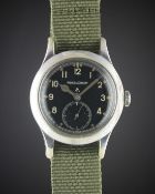 A GENTLEMAN'S BRITISH MILITARY JAEGER LECOULTRE W.W.W. WRIST WATCH CIRCA 1940s, PART OF THE 