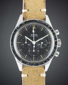 A GENTLEMAN'S STAINLESS STEEL OMEGA SPEEDMASTER 
