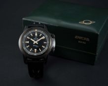 A RARE GENTLEMAN'S PVD COATED ENICAR SHERPA OPS DIVERS WRIST WATCH CIRCA 1960s, REF. 144/35/03
