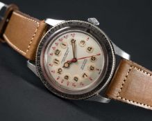 A RARE GENTLEMAN'S STAINLESS STEEL NIVADA GRENCHEN DEPTHOMATIC SKIN DIVER WATERPROOF DEPTH GAUGE