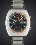 A RARE GENTLEMAN'S STAINLESS STEEL LEMANIA 