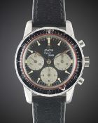 A GENTLEMAN'S STAINLESS STEEL ENICAR AQUA GRAPH CHRONOGRAPH WRIST WATCH CIRCA 1967, REF. 072-02-02