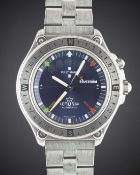 A GENTLEMAN'S STAINLESS STEEL LEMANIA ELVSTRÖM REGATTA COUNTDOWN FLYBACK AUTOMATIC BRACELET WATCH