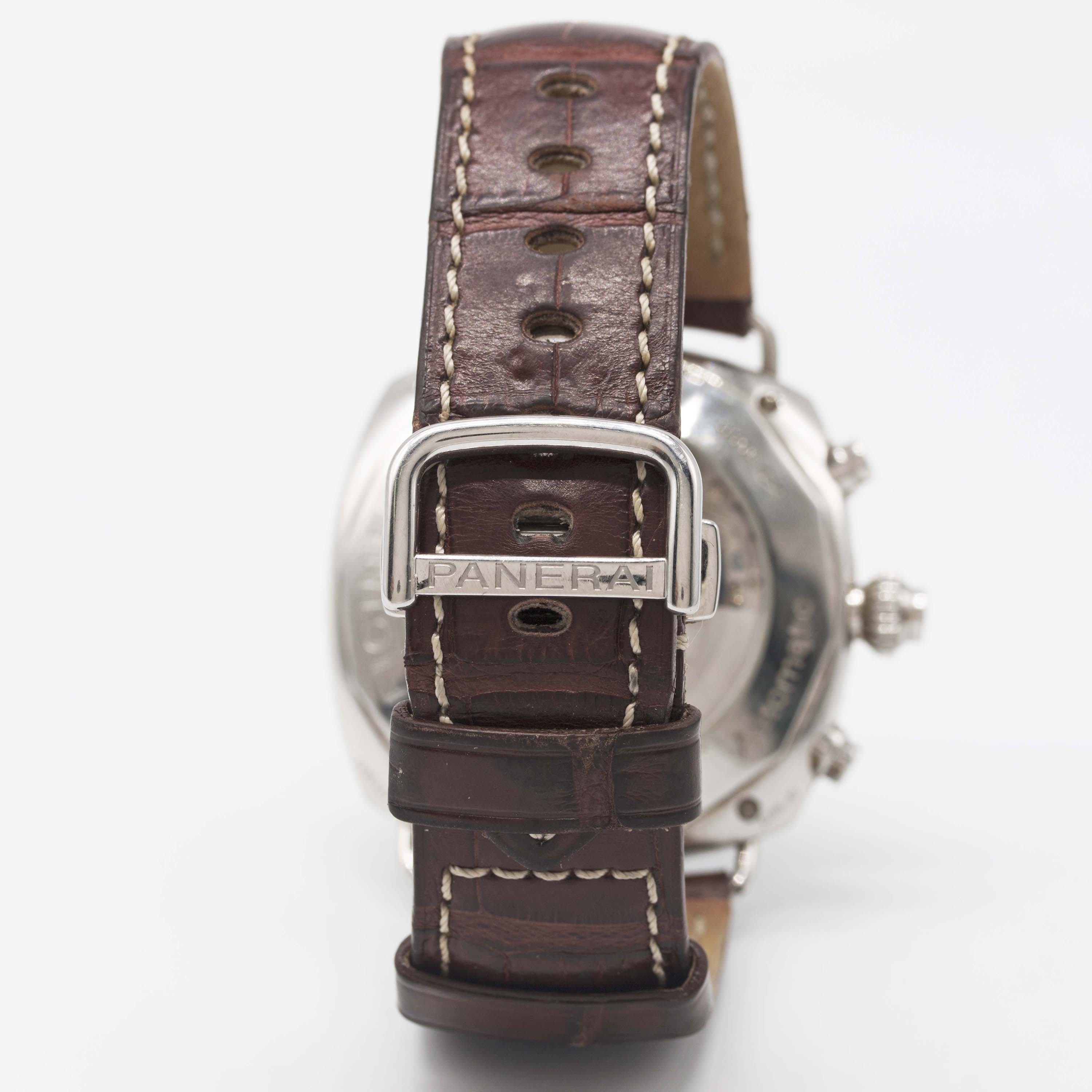 A GENTLEMAN'S STAINLESS STEEL PANERAI RADIOMIR 1/8TH SECOND RATTRAPANTE CHRONOGRAPH WRIST WATCH - Image 6 of 9