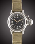 A RARE GENTLEMAN'S STAINLESS STEEL US MILITARY BUSHIPS ELGIN 