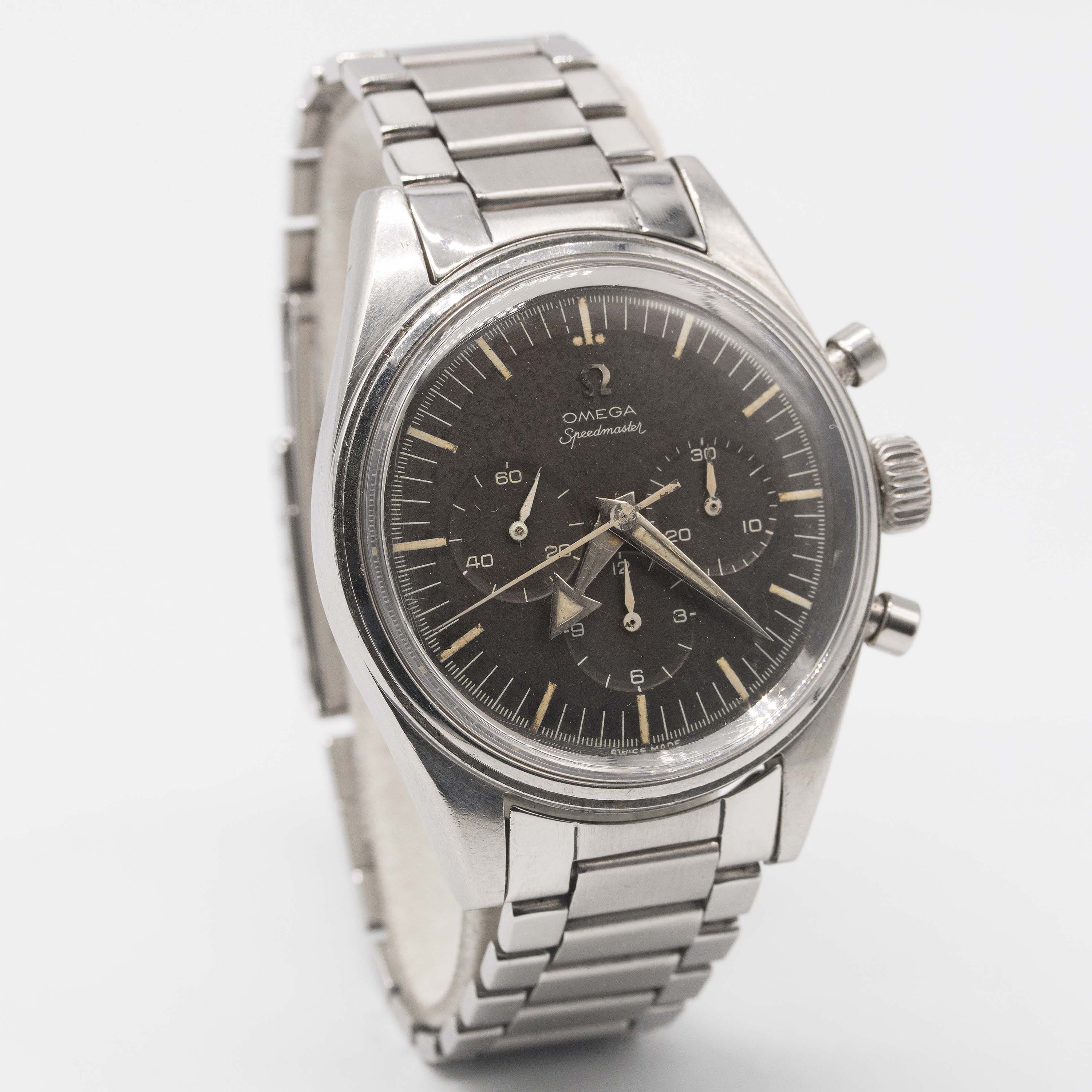 AN EXTREMELY RARE GENTLEMAN'S STAINLESS STEEL OMEGA SPEEDMASTER CHRONOGRAPH BRACELET WATCH DATED - Image 9 of 14