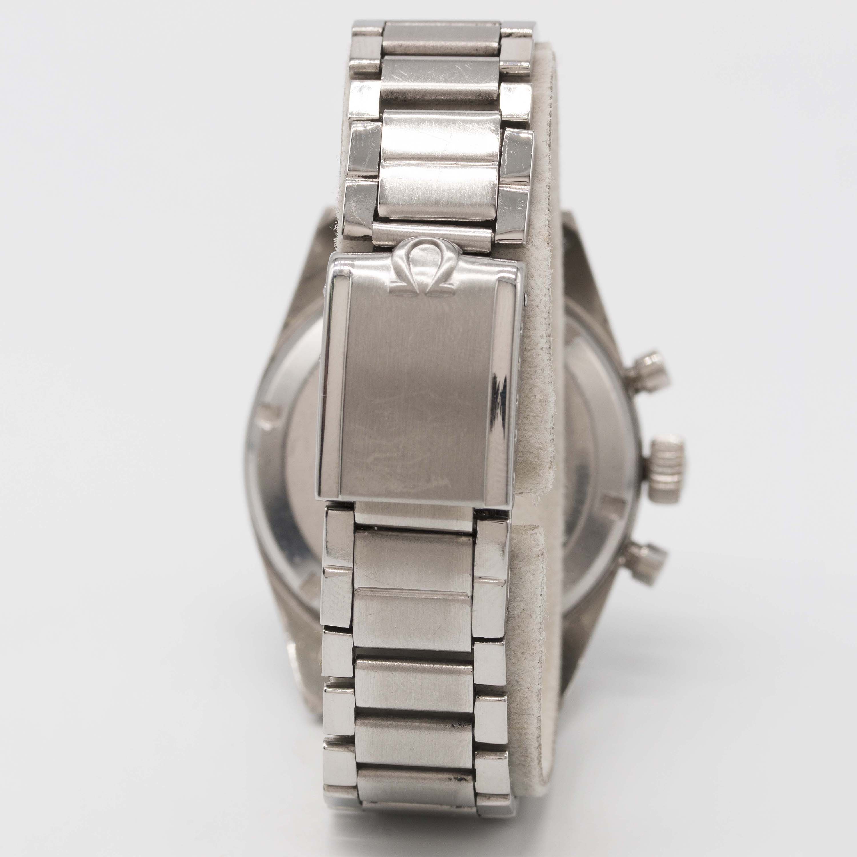 AN EXTREMELY RARE GENTLEMAN'S STAINLESS STEEL OMEGA SPEEDMASTER CHRONOGRAPH BRACELET WATCH DATED - Image 10 of 14