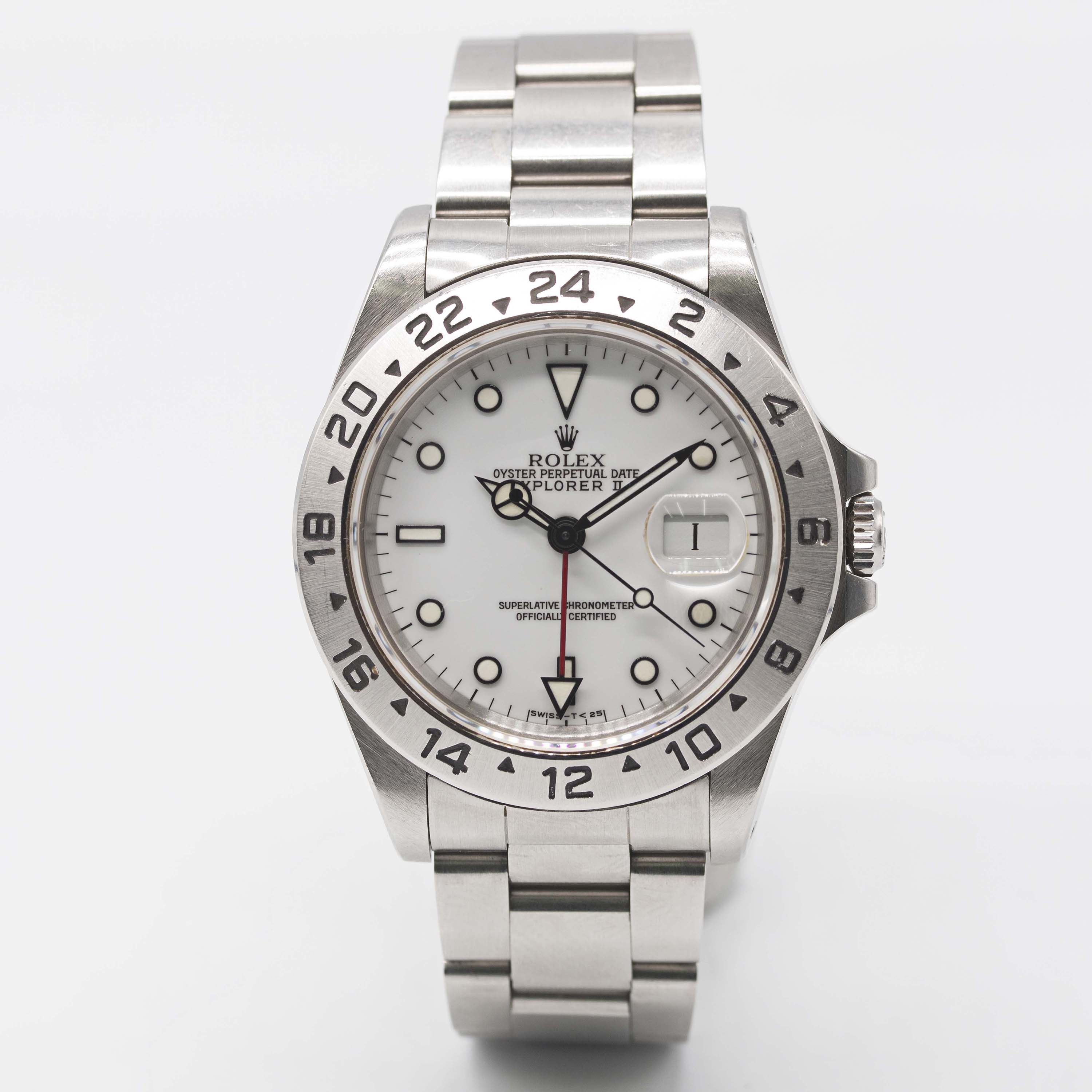 A GENTLEMAN'S STAINLESS STEEL ROLEX OYSTER PERPETUAL DATE EXPLORER II BRACELET WATCH DATED 1993, - Image 2 of 12