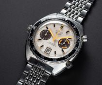 A VERY RARE GENTLEMAN'S STAINLESS STEEL HEUER AUTAVIA 
