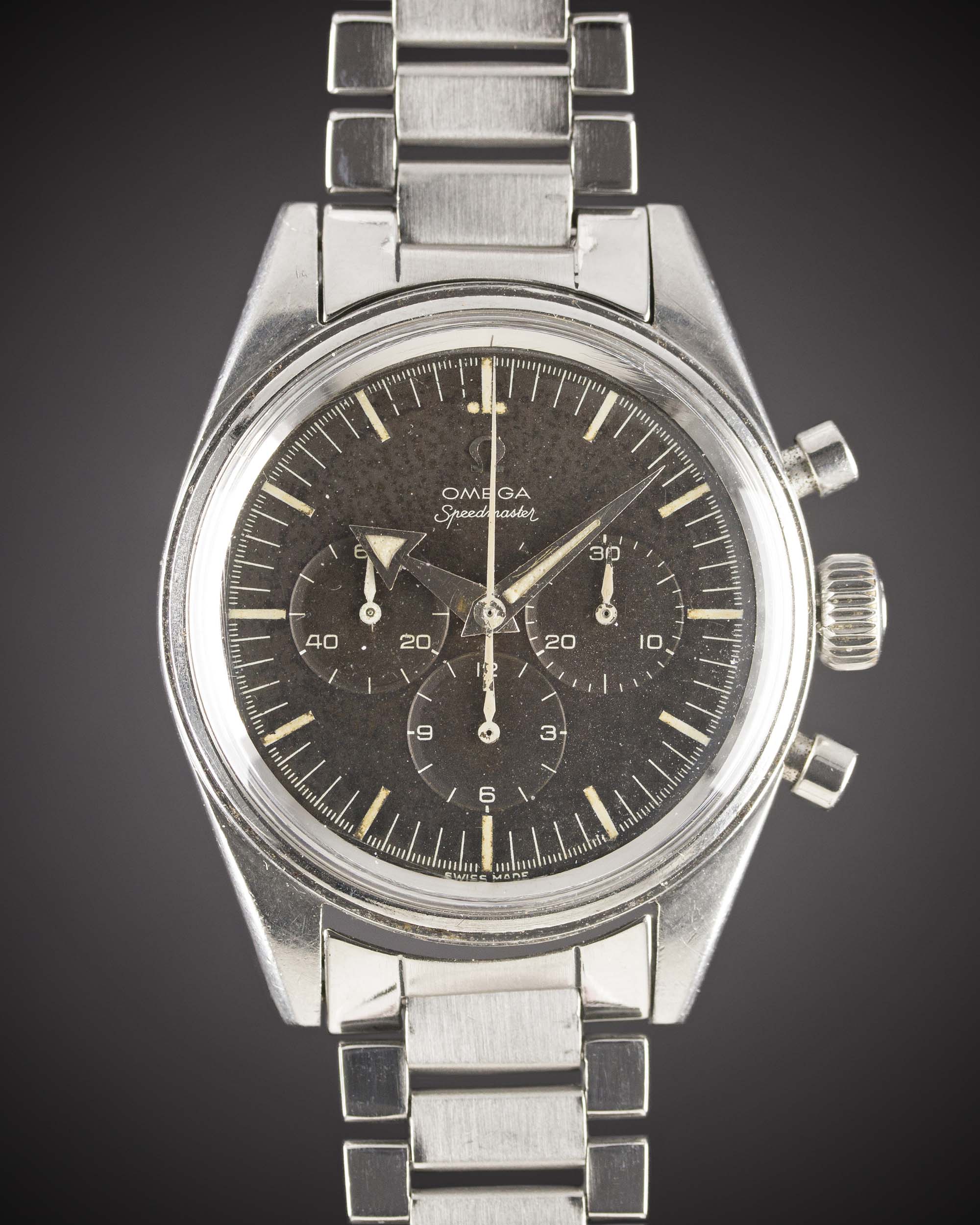 AN EXTREMELY RARE GENTLEMAN'S STAINLESS STEEL OMEGA SPEEDMASTER CHRONOGRAPH BRACELET WATCH DATED - Image 5 of 14