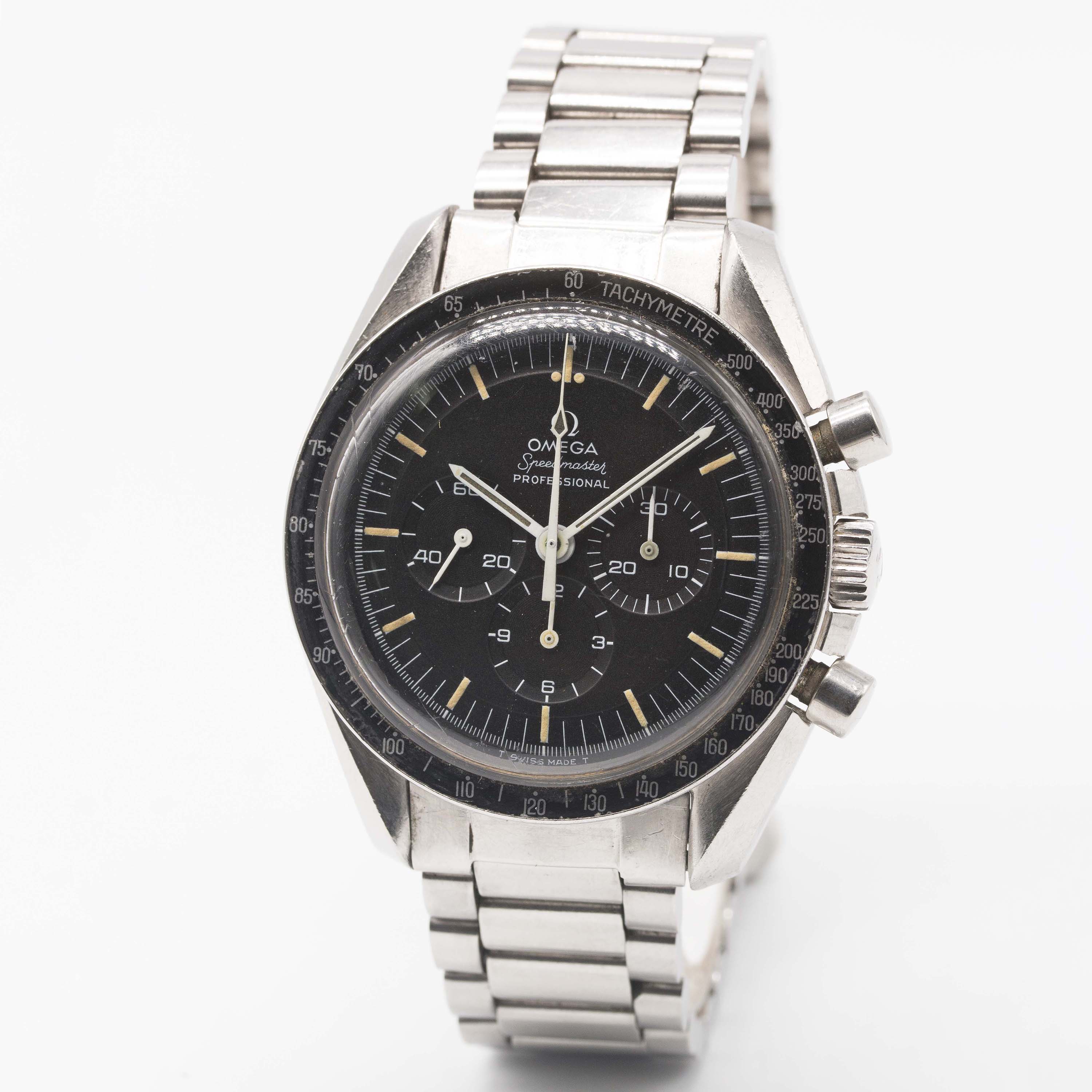 A RARE GENTLEMAN'S STAINLESS STEEL OMEGA SPEEDMASTER PROFESSIONAL CHRONOGRAPH BRACELET WATCH CIRCA - Image 6 of 13