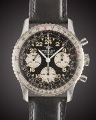A RARE GENTLEMAN'S STAINLESS STEEL BREITLING COSMONAUTE CHRONOGRAPH WRIST WATCH CIRCA 1971, REF.