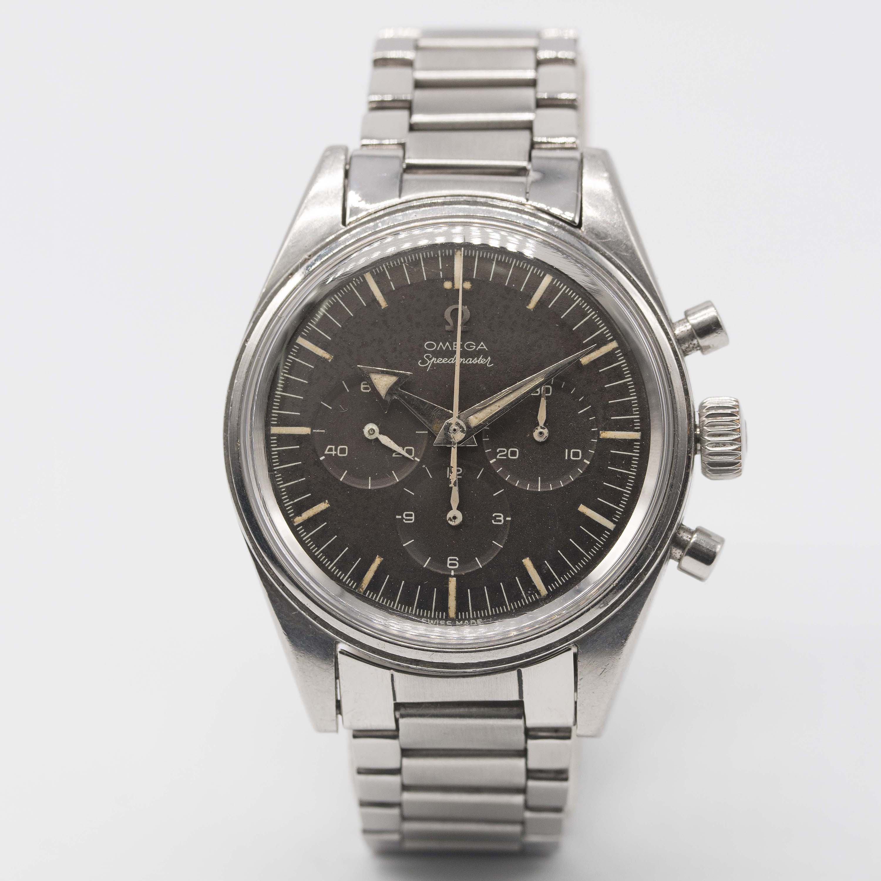 AN EXTREMELY RARE GENTLEMAN'S STAINLESS STEEL OMEGA SPEEDMASTER CHRONOGRAPH BRACELET WATCH DATED - Image 6 of 14