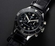 A VERY RARE GENTLEMAN'S STAINLESS STEEL GERMAN MILITARY ARTILLERY FORCES HEUER 