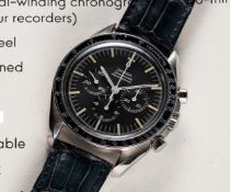 A RARE GENTLEMAN'S STAINLESS STEEL OMEGA SPEEDMASTER PROFESSIONAL 