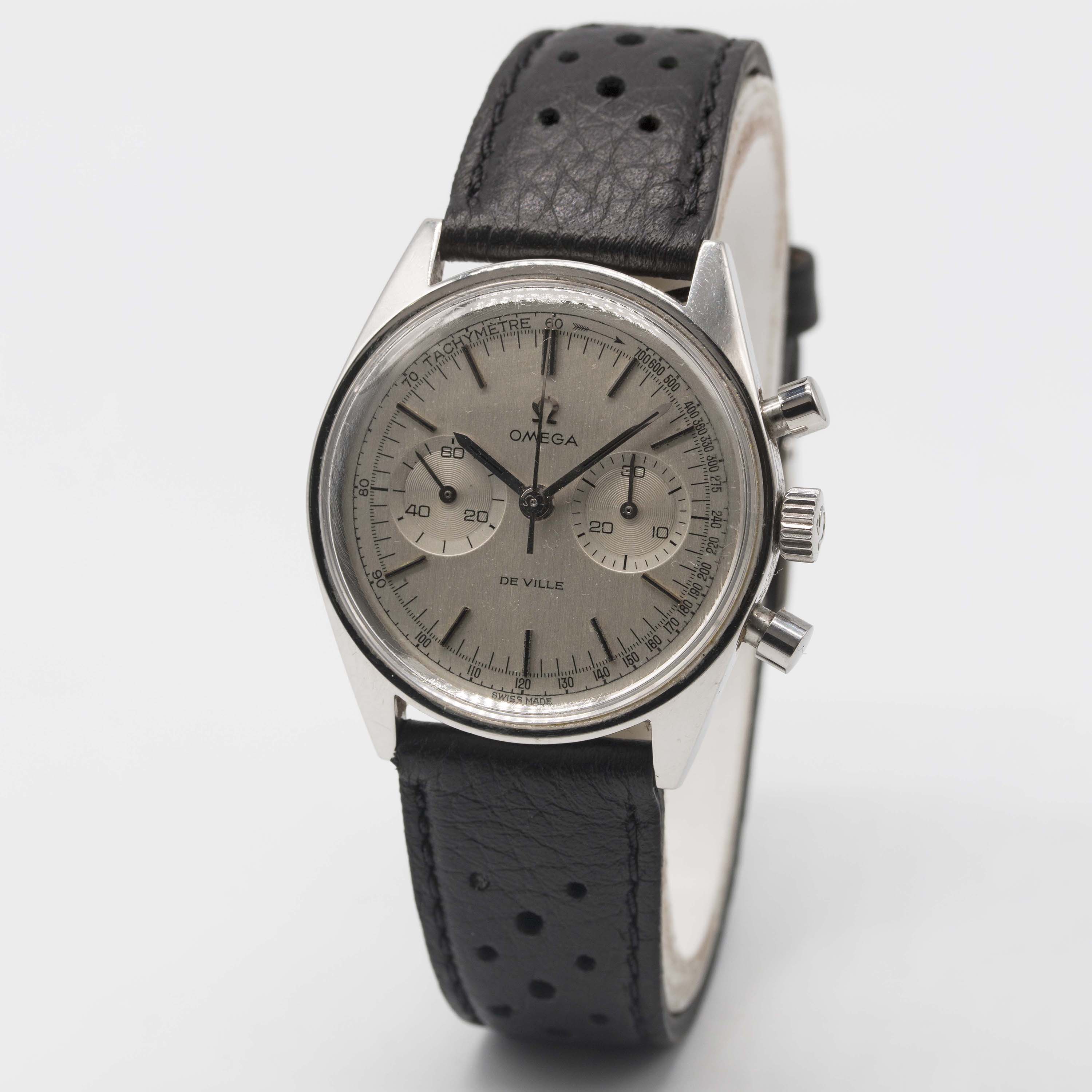 A GENTLEMAN'S STAINLESS STEEL OMEGA DE VILLE CHRONOGRAPH WRIST WATCH CIRCA 1969, REF. 145.017 WITH - Image 4 of 10