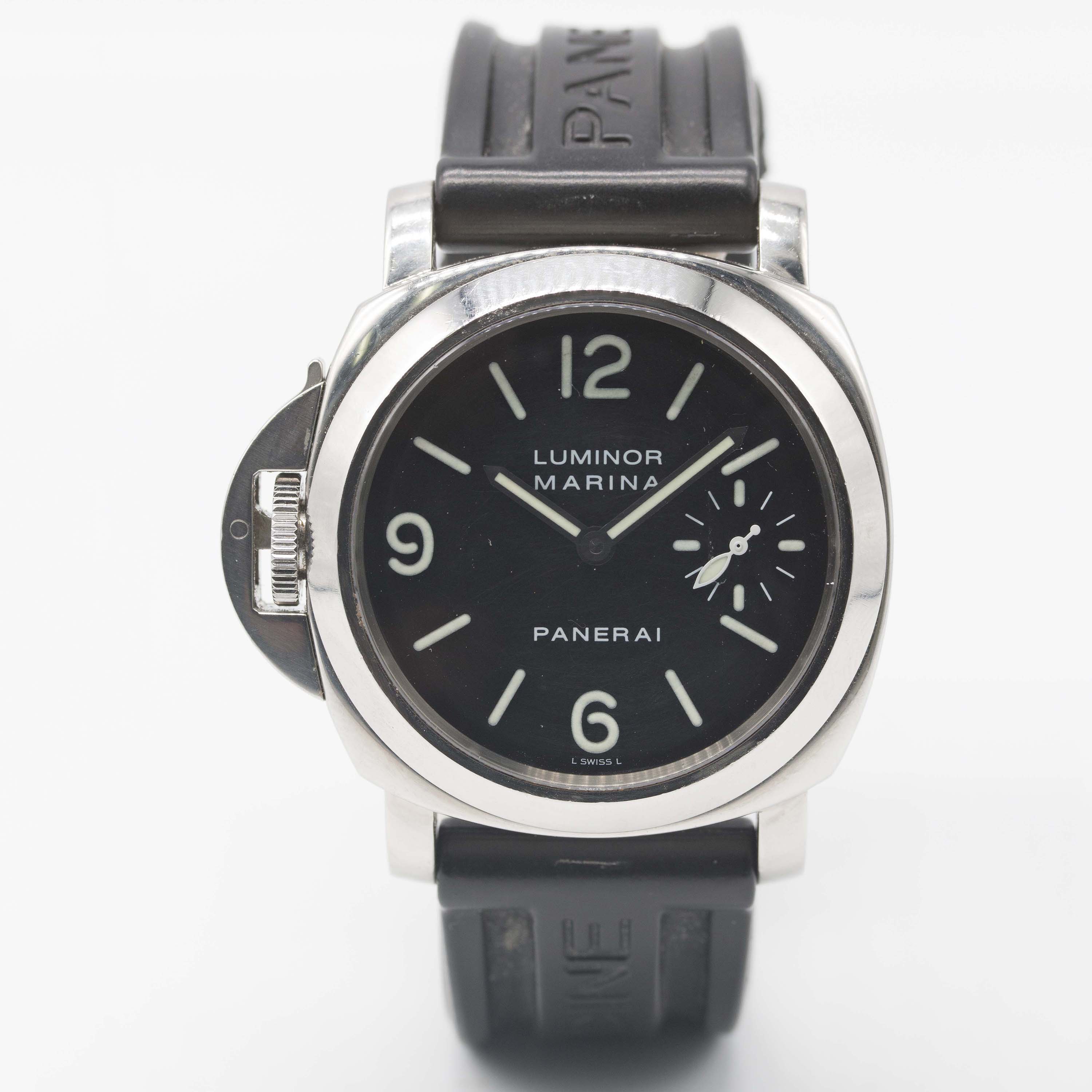A GENTLEMAN'S STAINLESS STEEL PANERAI LUMINOR MARINA LEFT HANDED WRIST WATCH DATED 2003, REF. - Image 2 of 9
