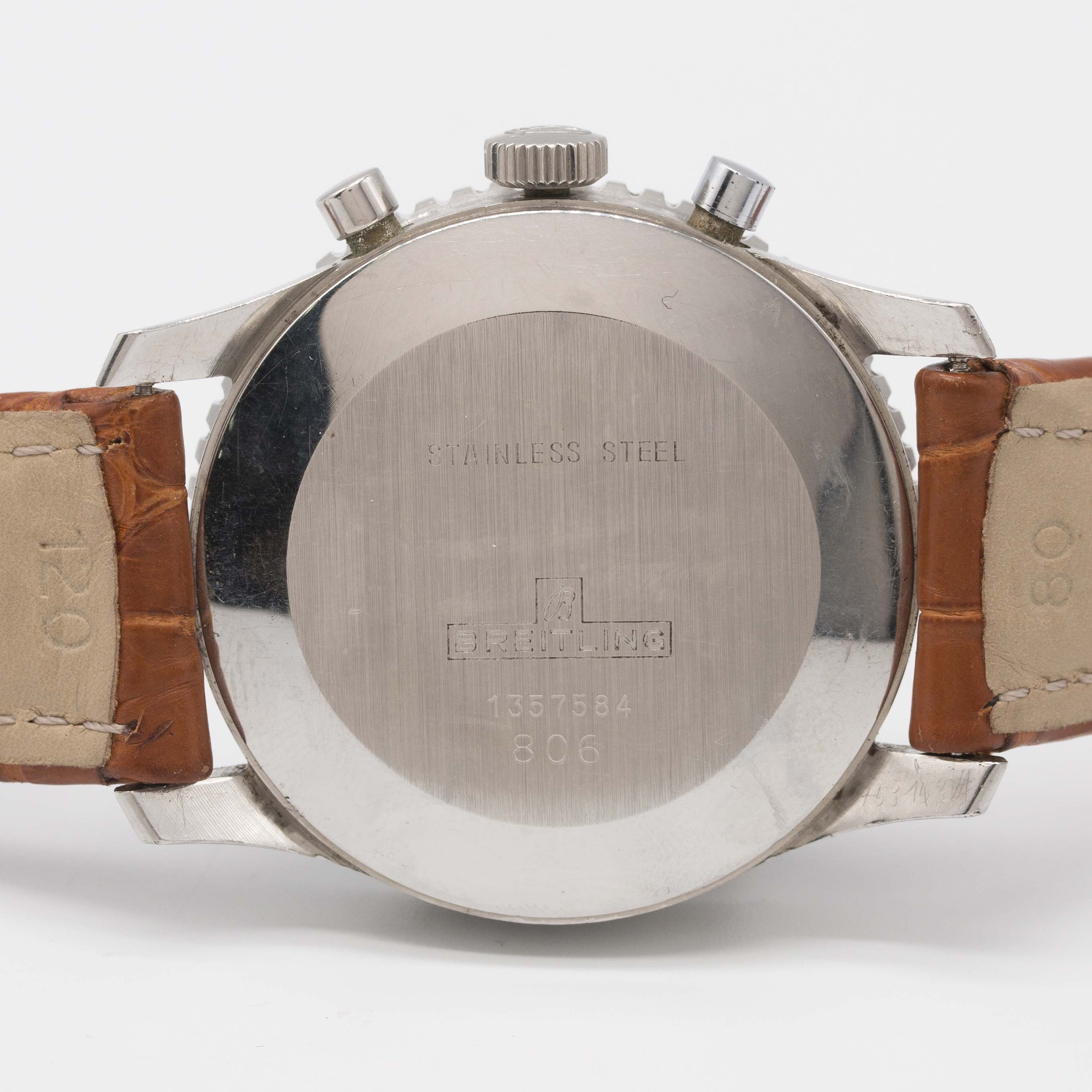 A GENTLEMAN'S STAINLESS STEEL BREITLING NAVITIMER CHRONOGRAPH WRIST WATCH CIRCA 1971, REF. 806 " - Image 7 of 11